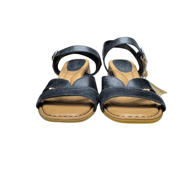 Born Sadie Ankle Strap Sandals Women's Black Leather Block Heel, Size 7M NWOB - Picture 4 of 9